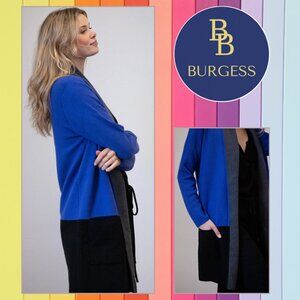 Burgess The Simone Color Block Sweater Coat (size L)